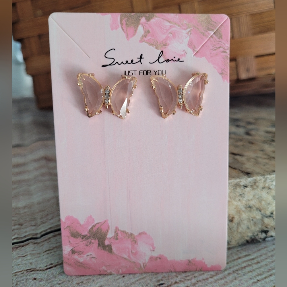 Clear Butterfly Earrings🦋✨️